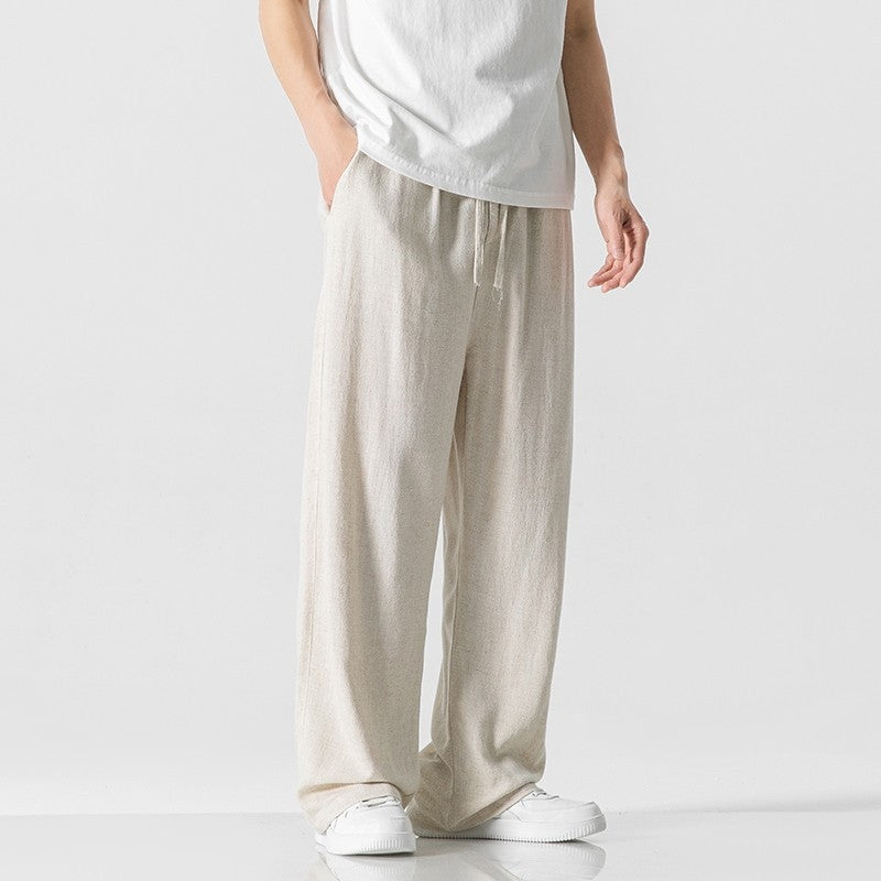 Kirk | Men's Casual Wide Leg Drawstring Pants-Metro Lane Plaza