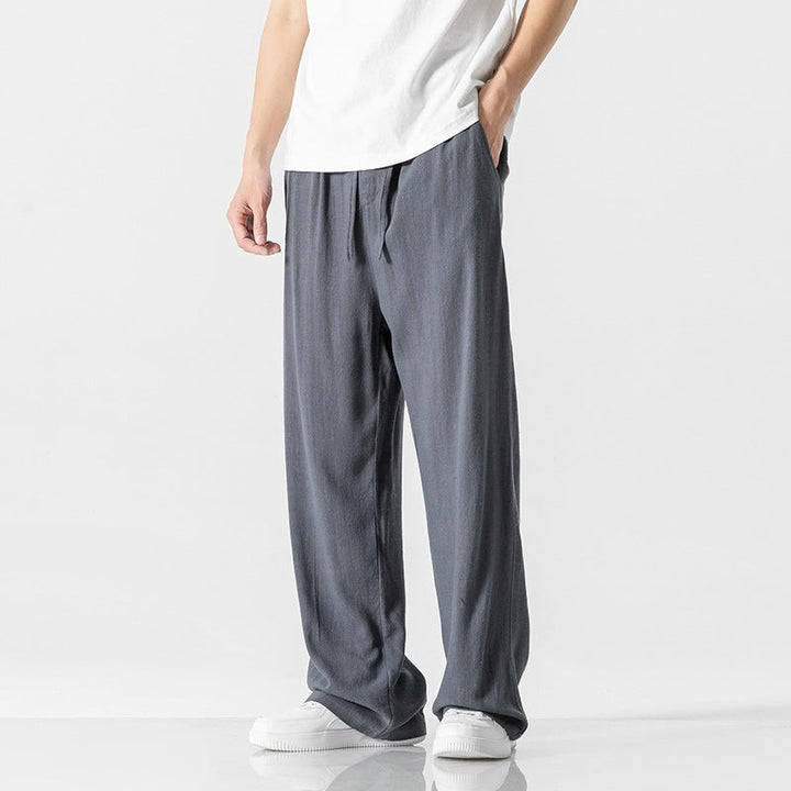 Kirk | Men's Casual Wide Leg Drawstring Pants-Metro Lane Plaza