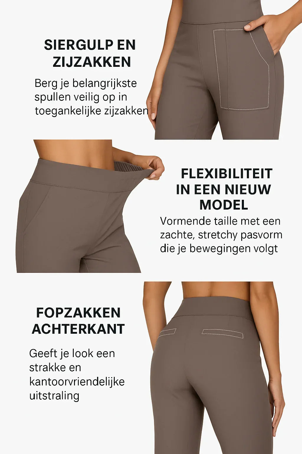 Lia | Women's Comfortable Stretch Trousers with Soft Fabric-Metro Lane Plaza