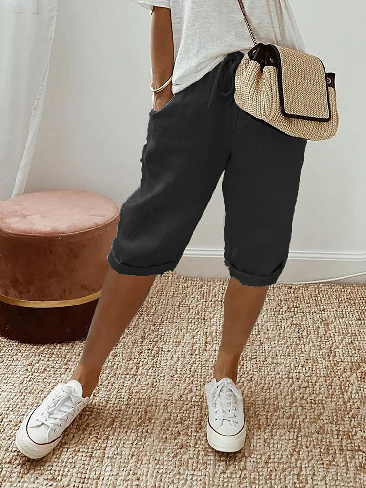 Greta | Women's Lightweight Summer Trousers-Metro Lane Plaza