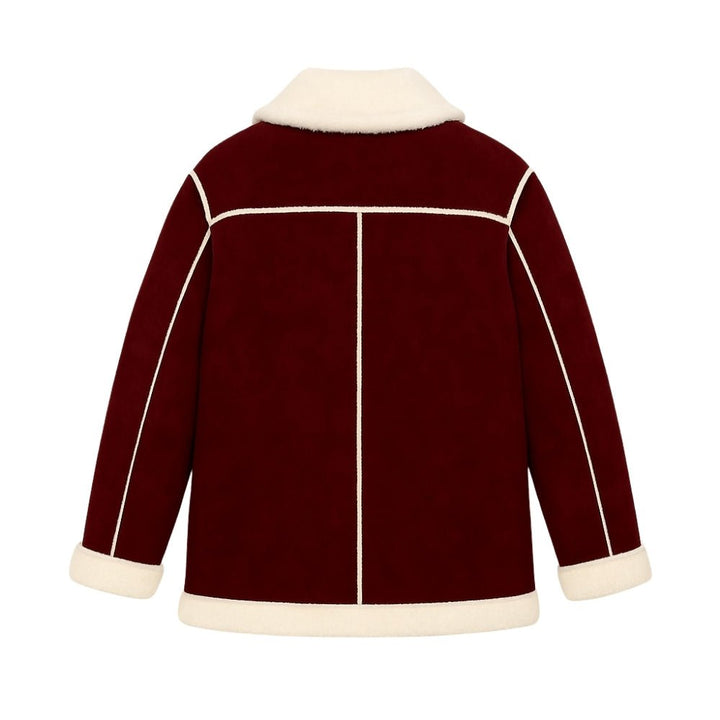 Chaqueta de aviador de borreguito para mujer
