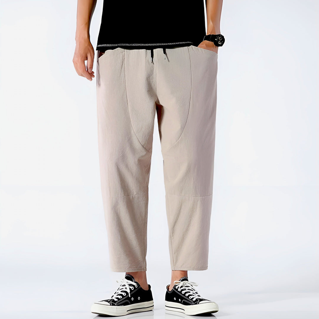 Kris | Men's Casual Cropped Drawstring Pants