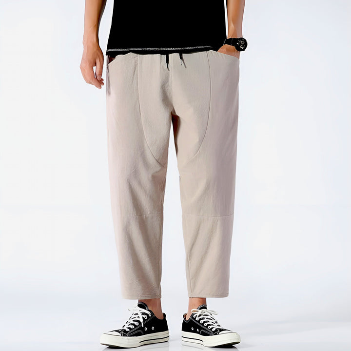 Kris | Men's Casual Cropped Drawstring Pants