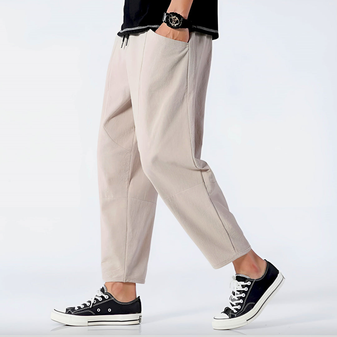 Kris | Men's Casual Cropped Drawstring Pants