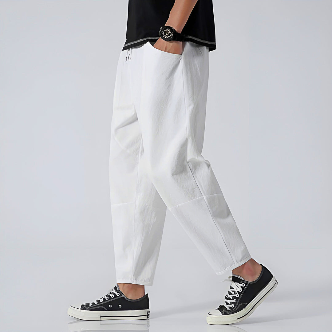 Kris | Men's Casual Cropped Drawstring Pants