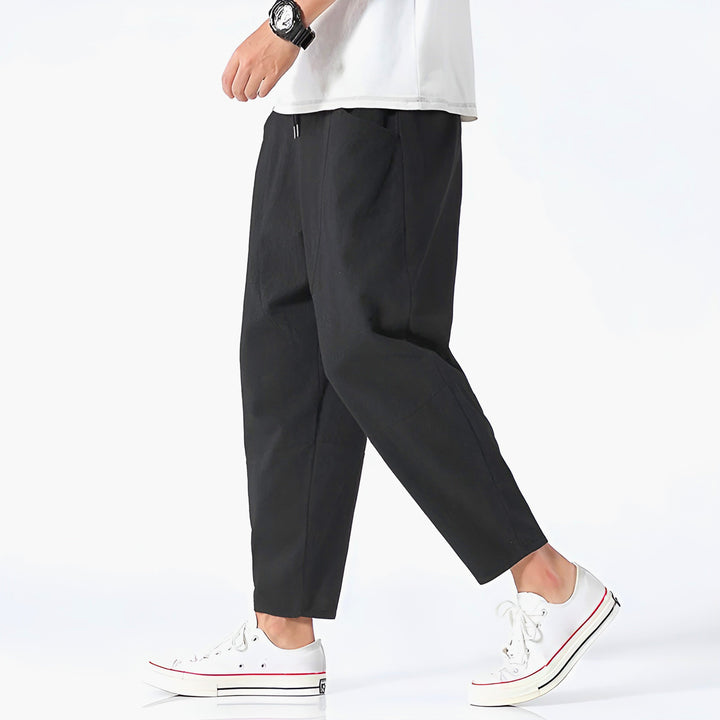 Kris | Men's Casual Cropped Drawstring Pants