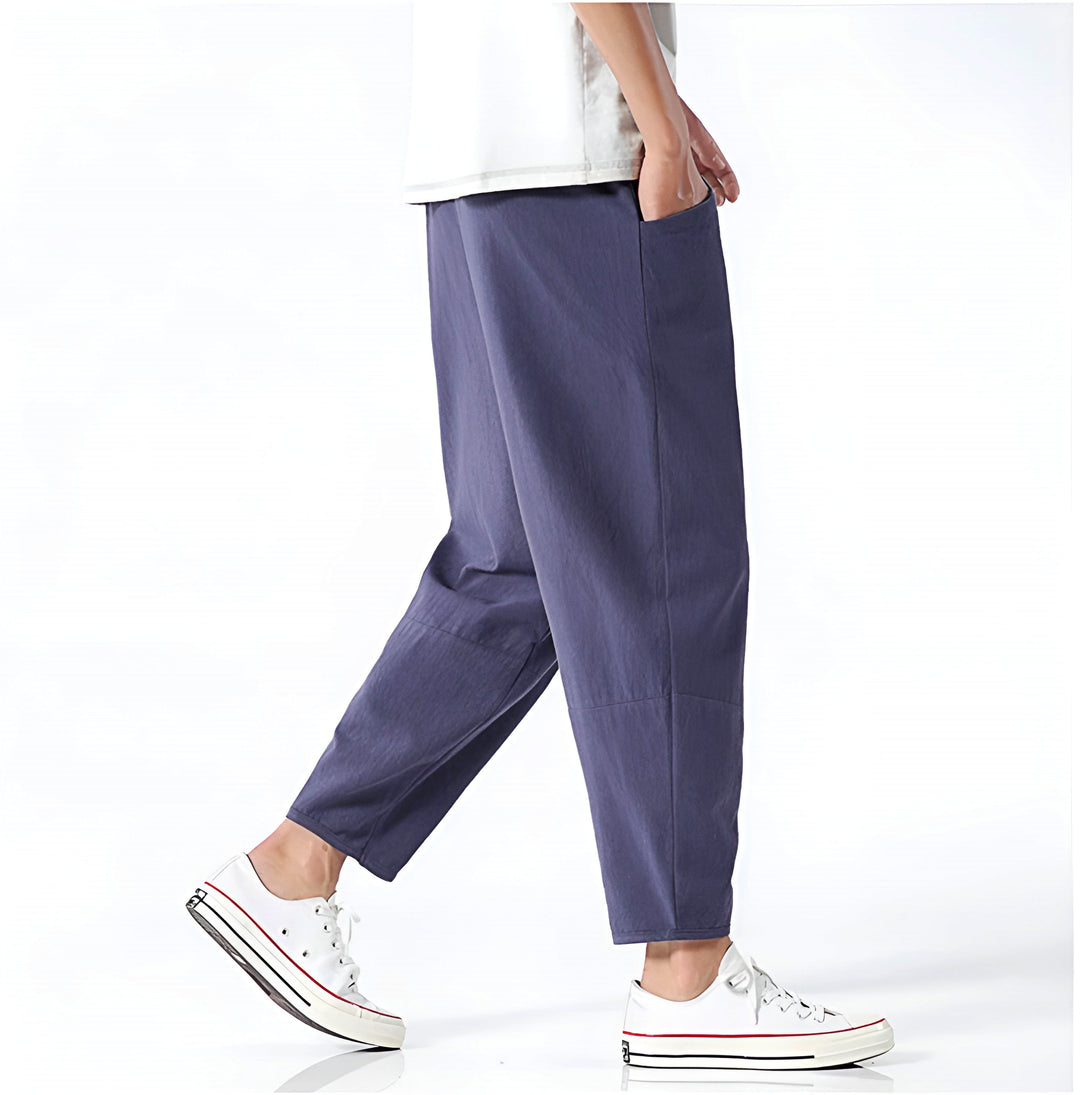 Kris | Men's Casual Cropped Drawstring Pants