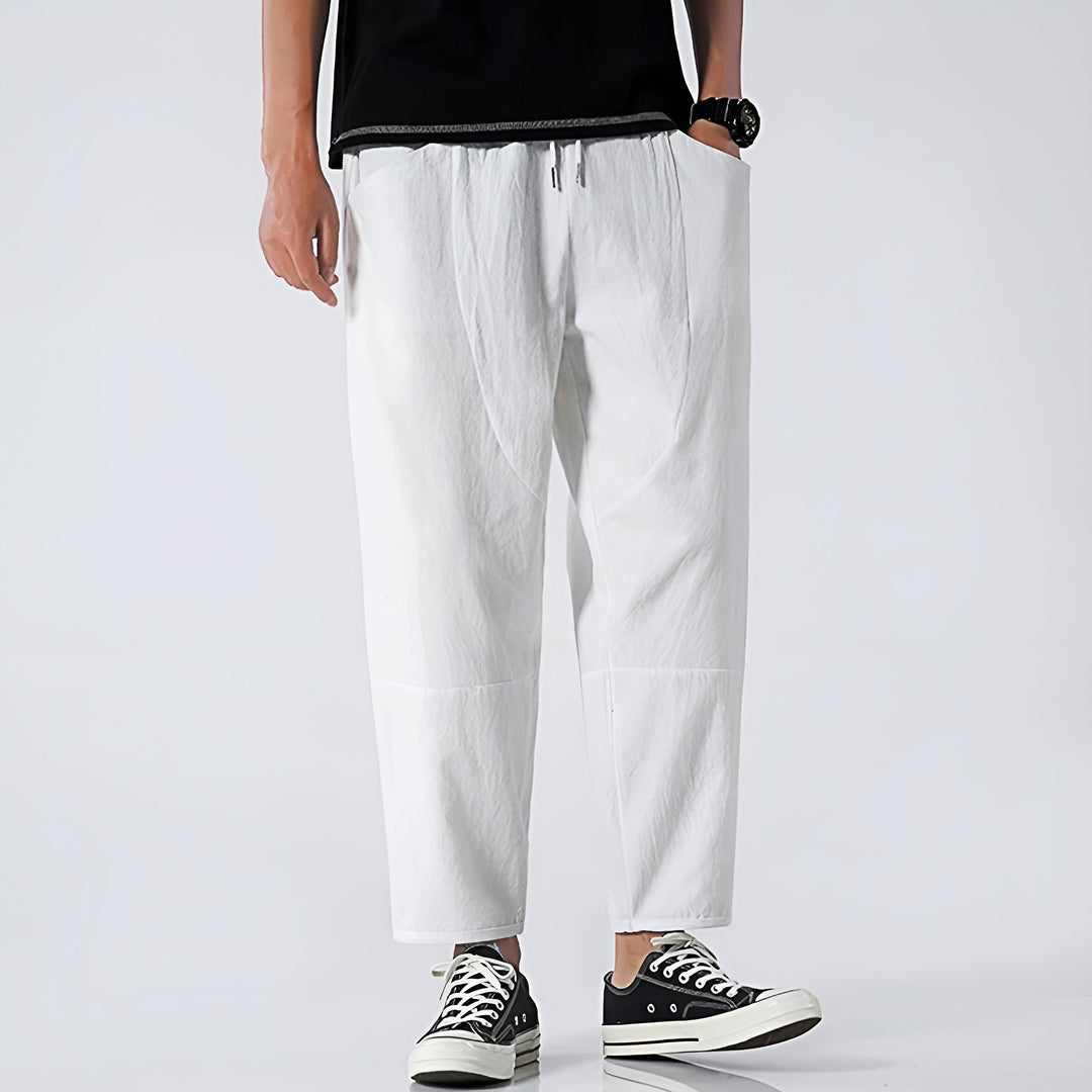 Kris | Men's Casual Cropped Drawstring Pants