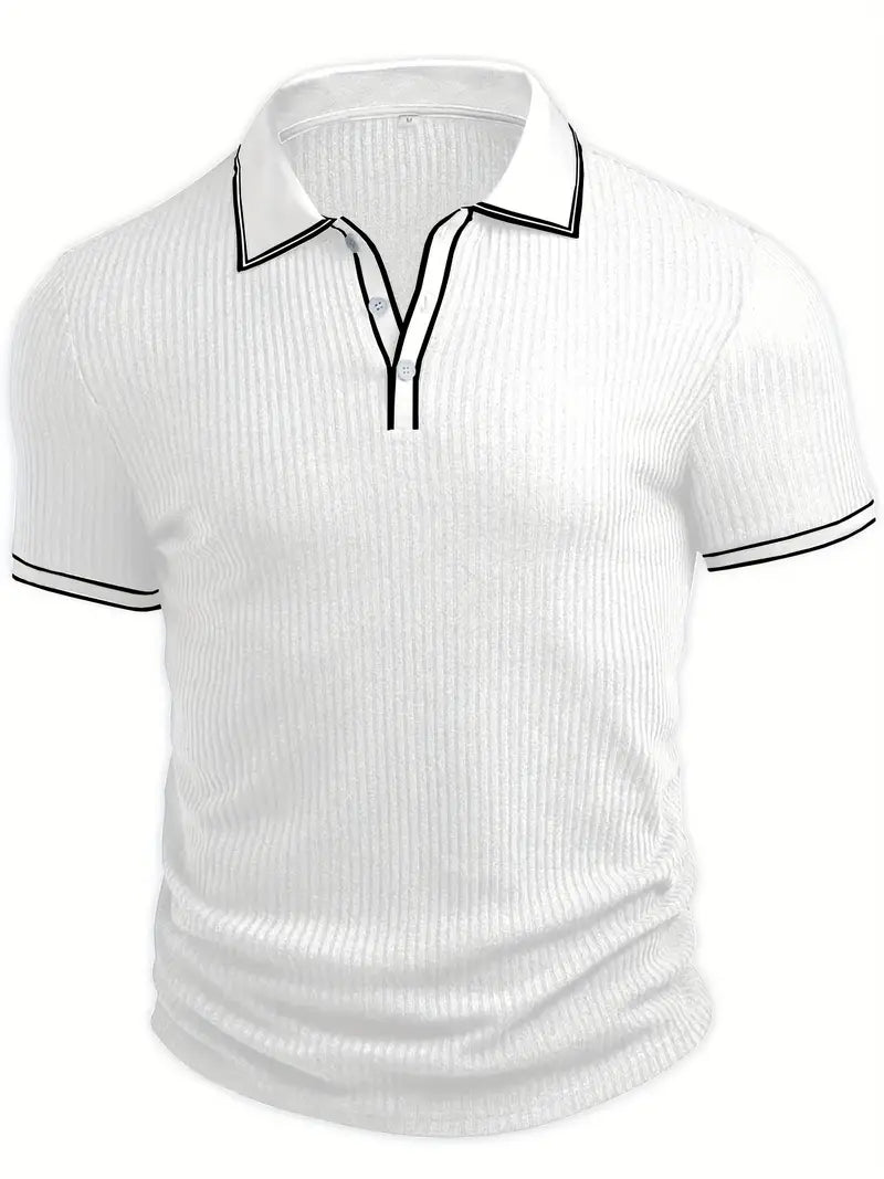 Kris | Men's Ribbed Casual Polo Shirt