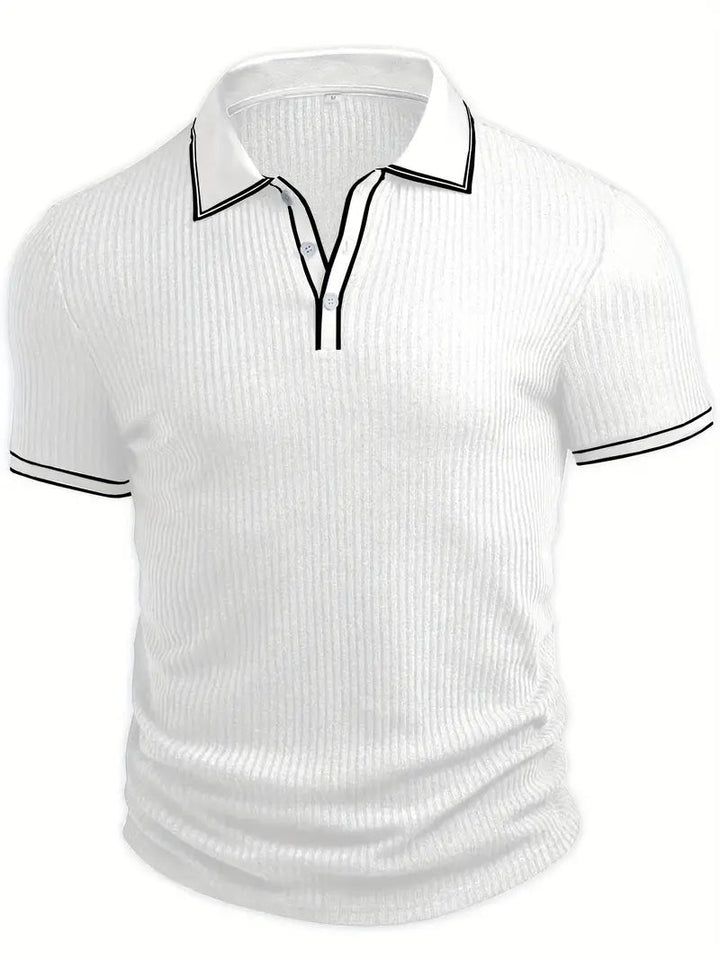Kris | Men's Ribbed Casual Polo Shirt
