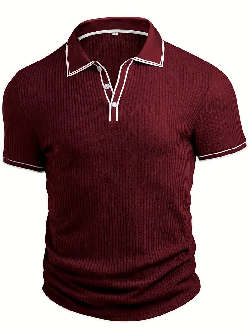 Kris | Men's Ribbed Casual Polo Shirt