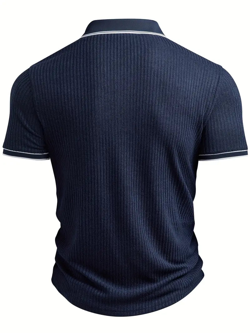 Kris | Men's Ribbed Casual Polo Shirt