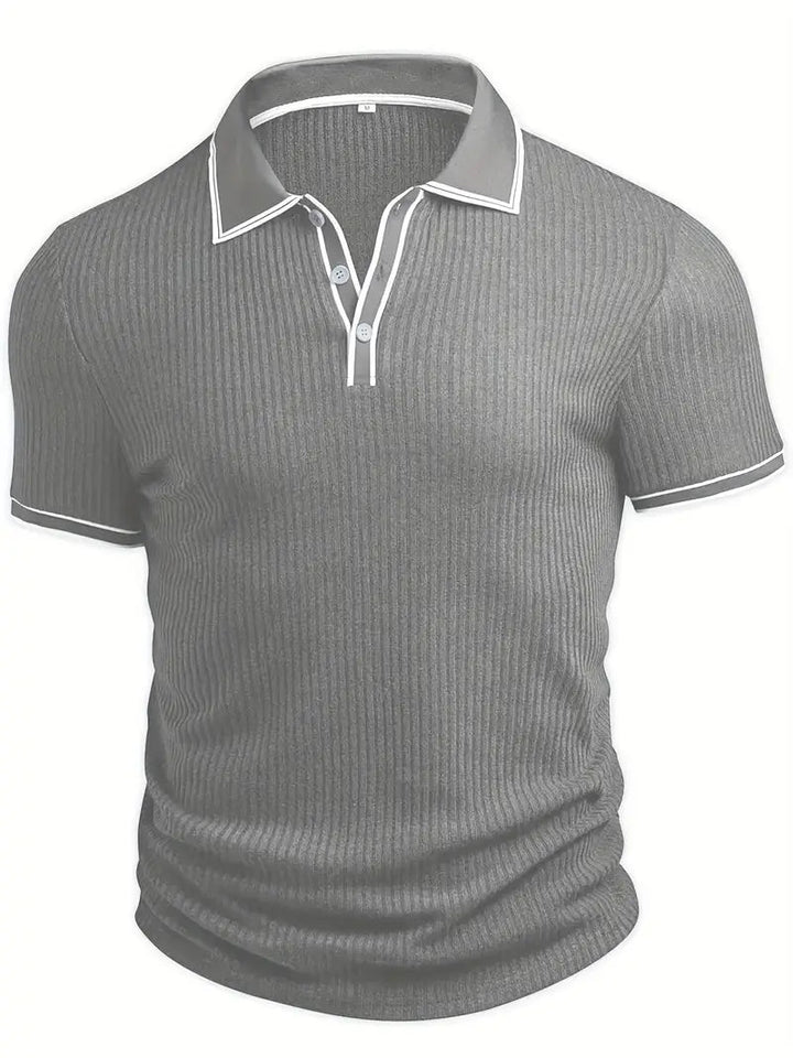 Kris | Men's Ribbed Casual Polo Shirt