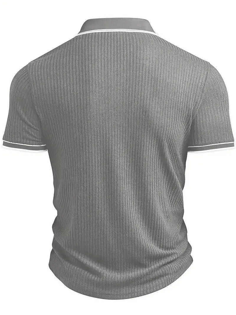 Kris | Men's Ribbed Casual Polo Shirt