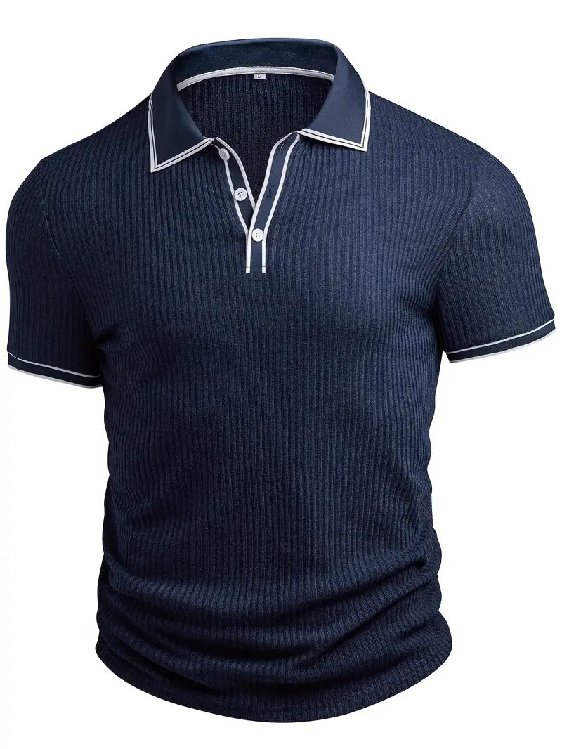 Kris | Men's Ribbed Casual Polo Shirt