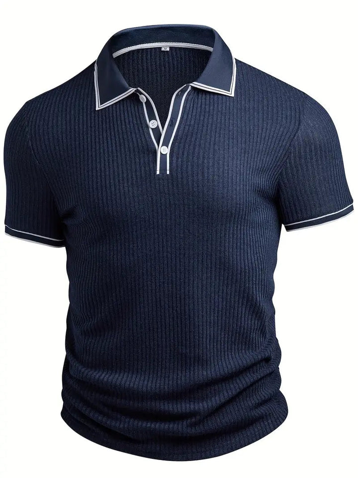 Kris | Men's Ribbed Casual Polo Shirt