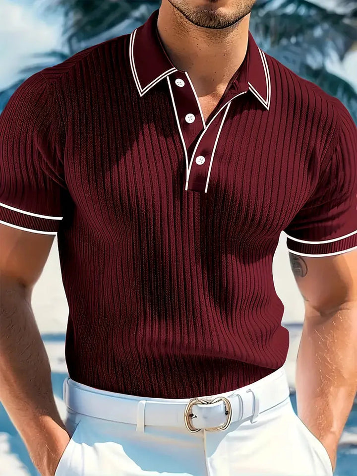 Kris | Men's Ribbed Casual Polo Shirt