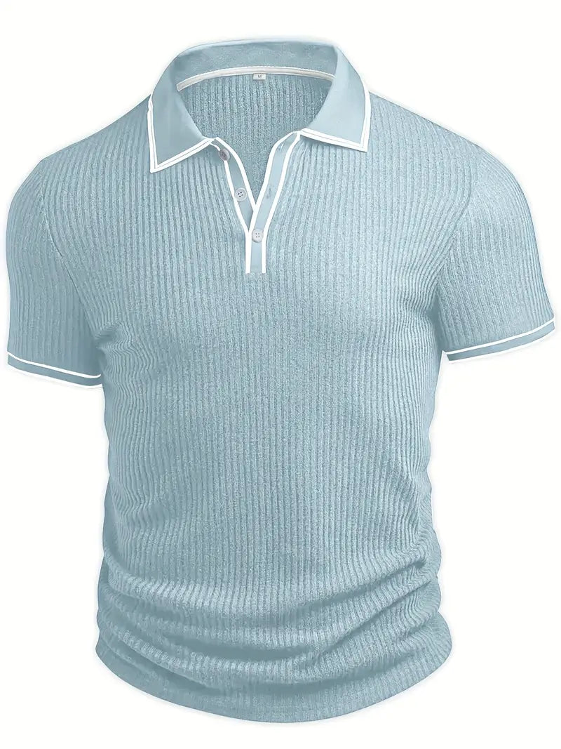 Kris | Men's Ribbed Casual Polo Shirt