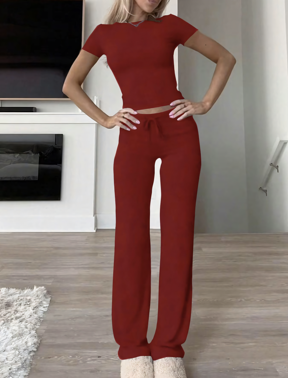 Krisha | Women's Luxe 2-Piece Lounge Set-Metro Lane Plaza