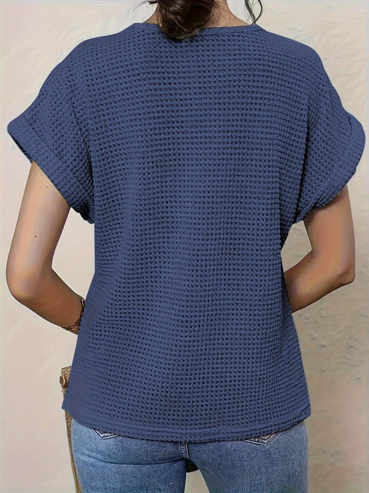 Kristin | Women's Casual Lace Short Sleeve Top-Metro Lane Plaza