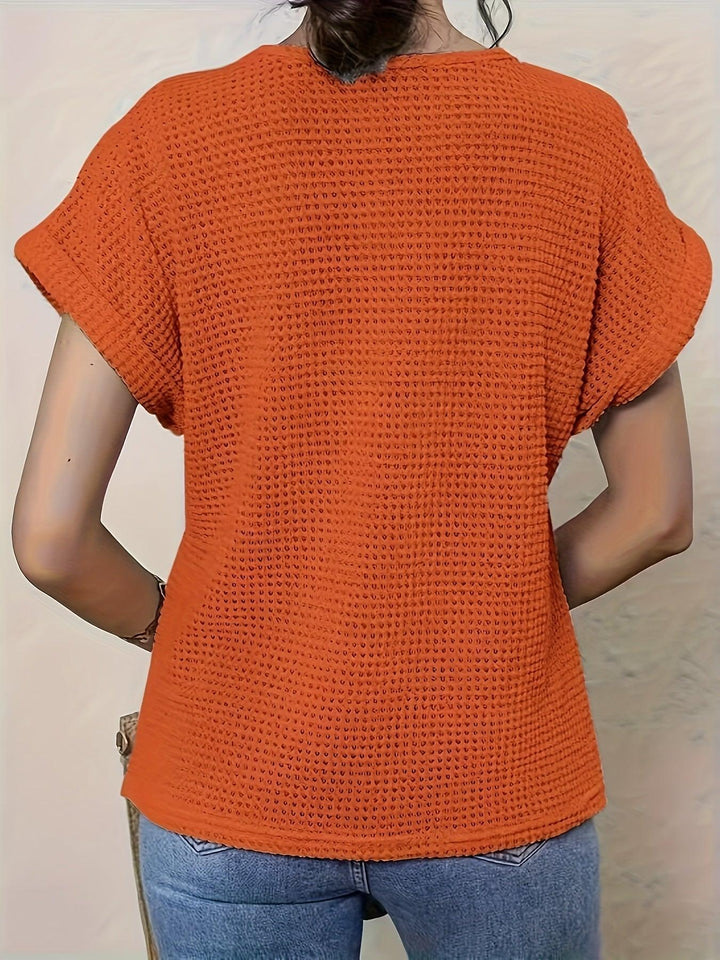 Kristin | Women's Casual Lace Short Sleeve Top-Metro Lane Plaza