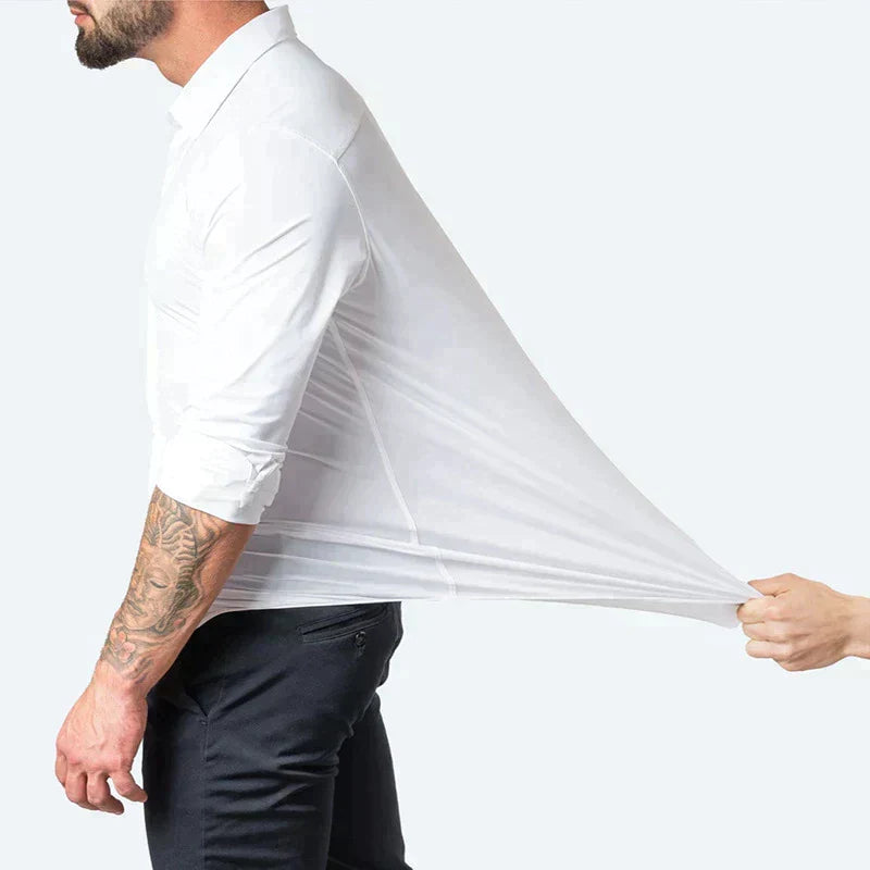 Men's Slim-Fit Button-Up Dress Shirt