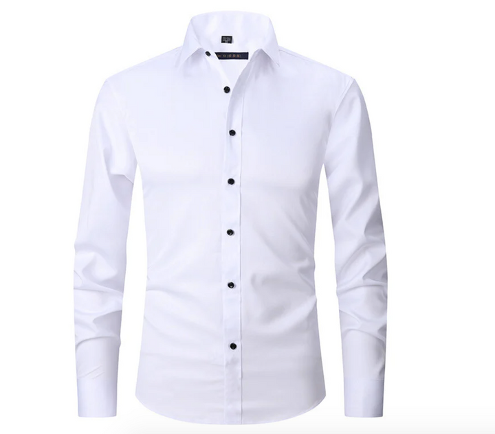 Men's Slim-Fit Button-Up Dress Shirt