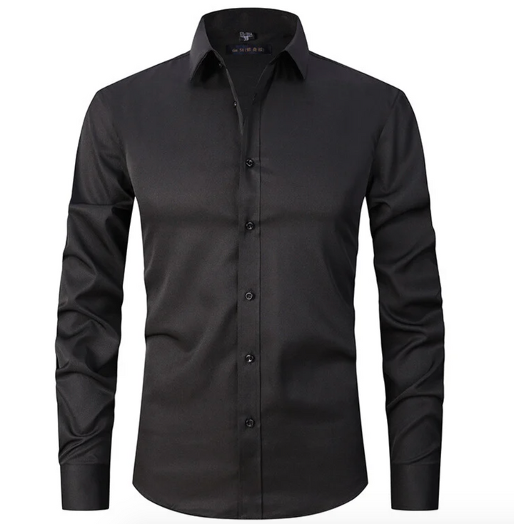 Men's Slim-Fit Button-Up Dress Shirt