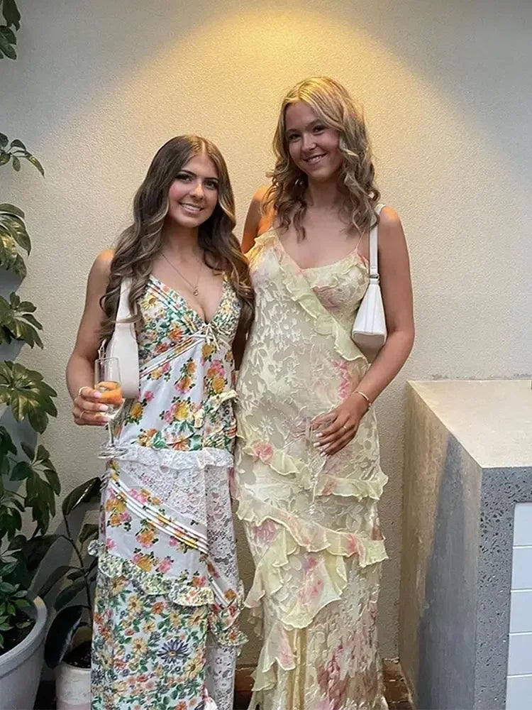 Kyla | Women's Casual Spaghetti Strap Maxi Dress-Metro Lane Plaza