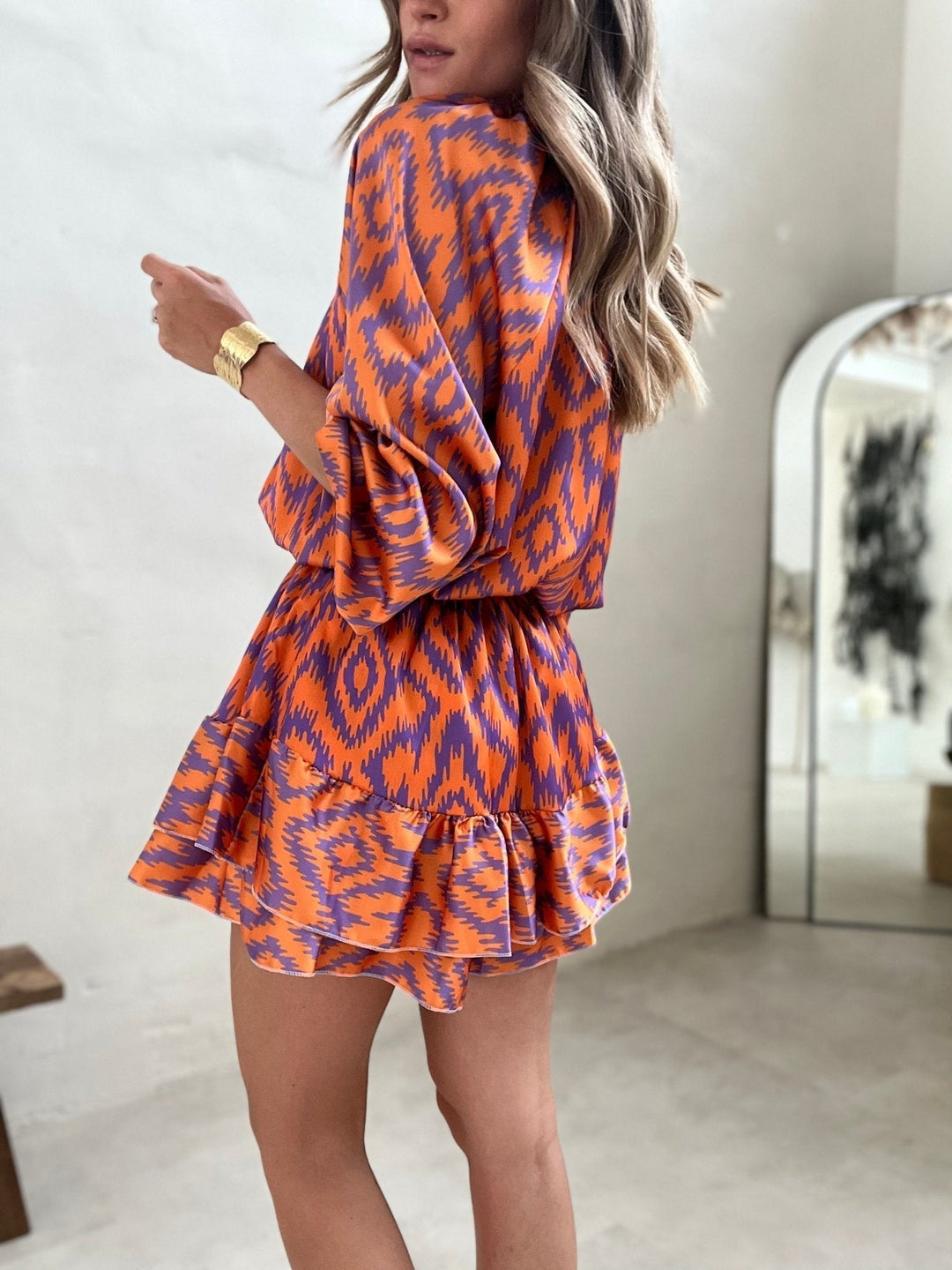 Eleanor | Flattering Ruffle Mini Dress for Effortless Style-Metro Lane Plaza
