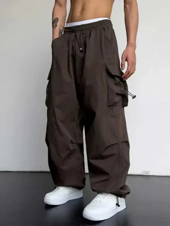 Lawrence | Men's Wide Leg Utility Cargo Pants-Metro Lane Plaza
