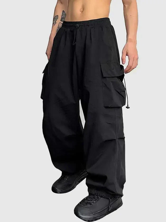 Lawrence | Men's Wide Leg Utility Cargo Pants-Metro Lane Plaza