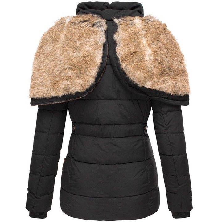 Luxe geïsoleerde winterjas van imitatiebont voor dames