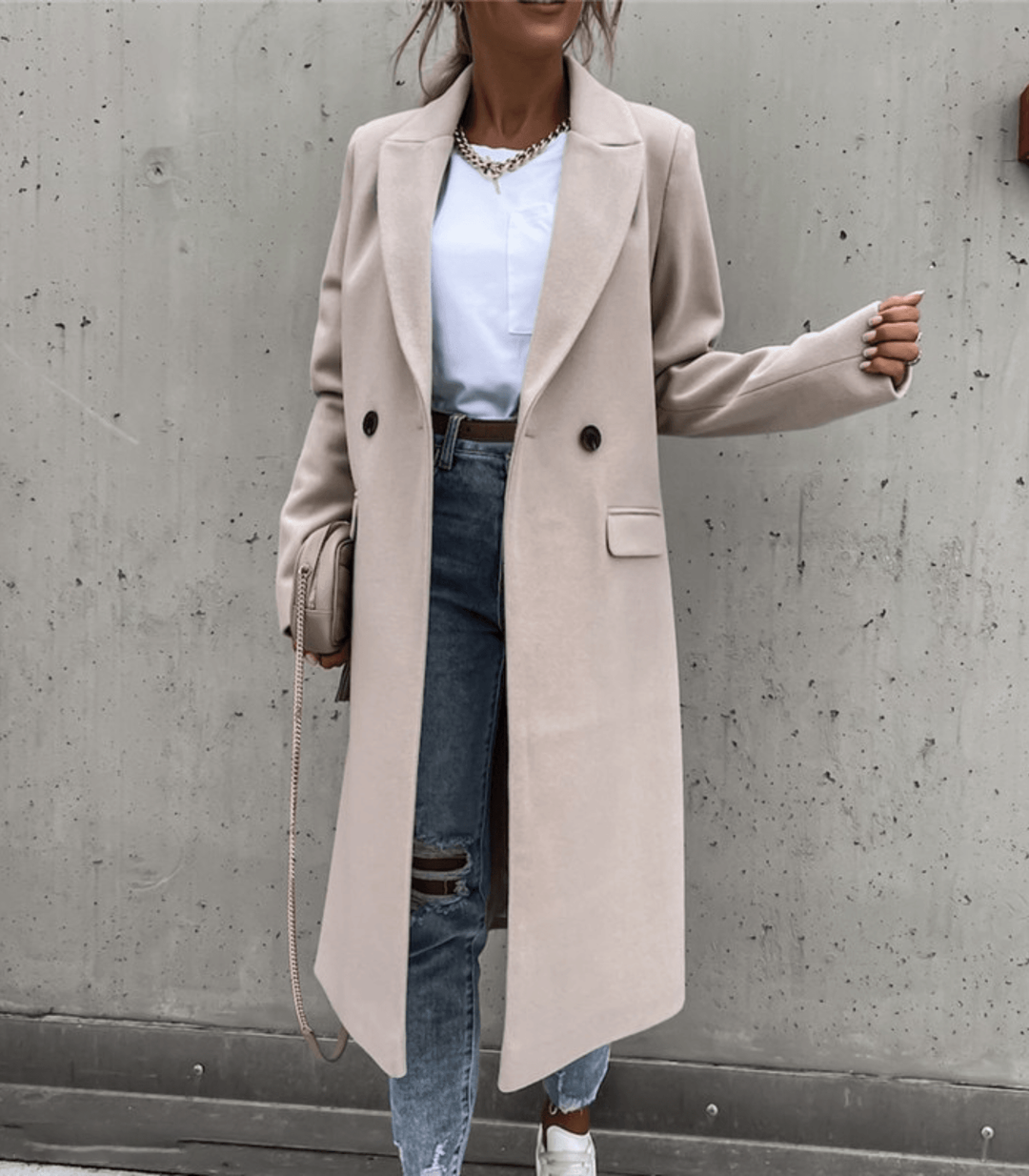 Women's Timeless Double-Breasted Outerwear Coat