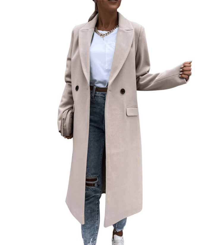 Women's Timeless Double-Breasted Outerwear Coat
