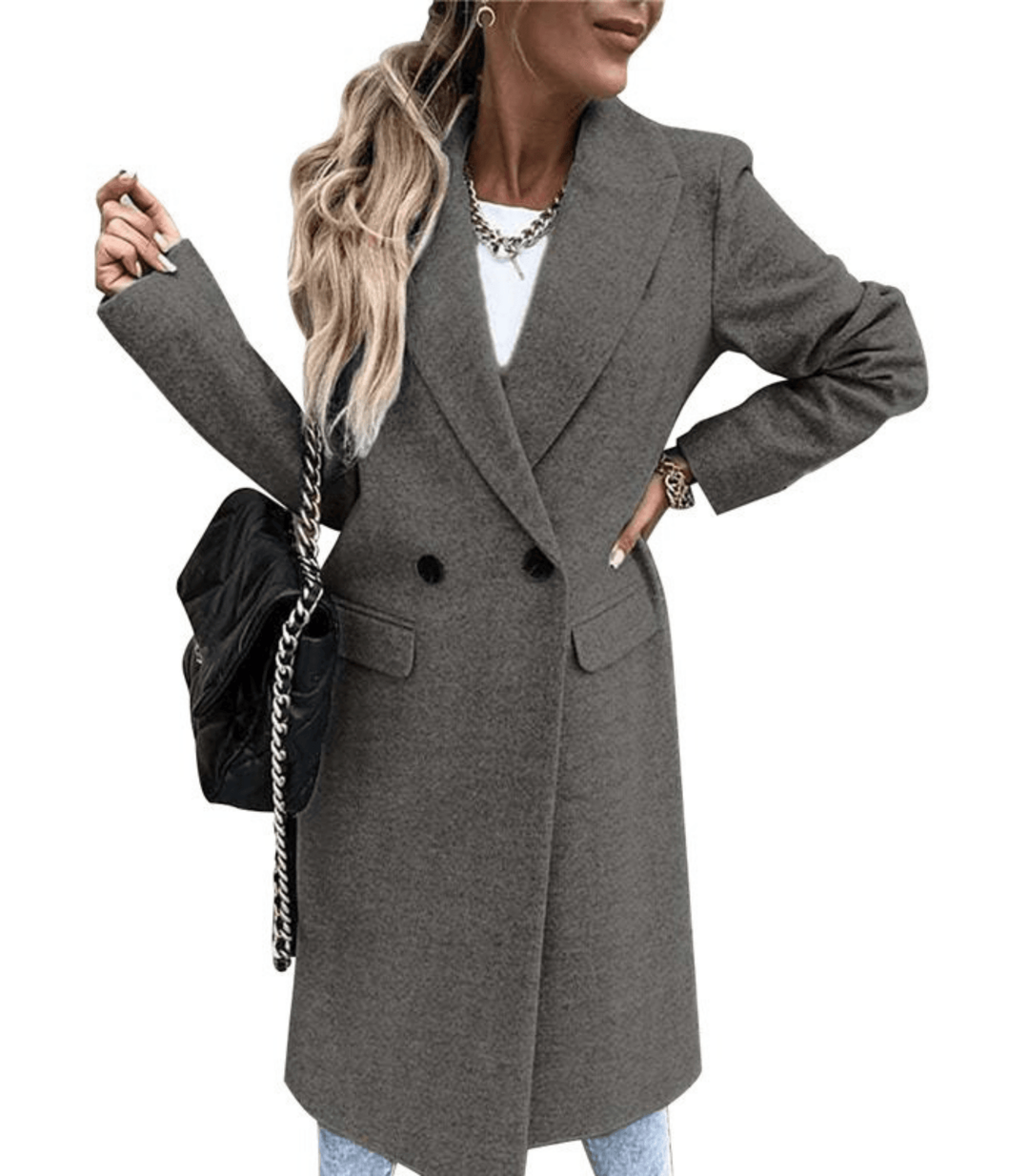 Women's Timeless Double-Breasted Outerwear Coat