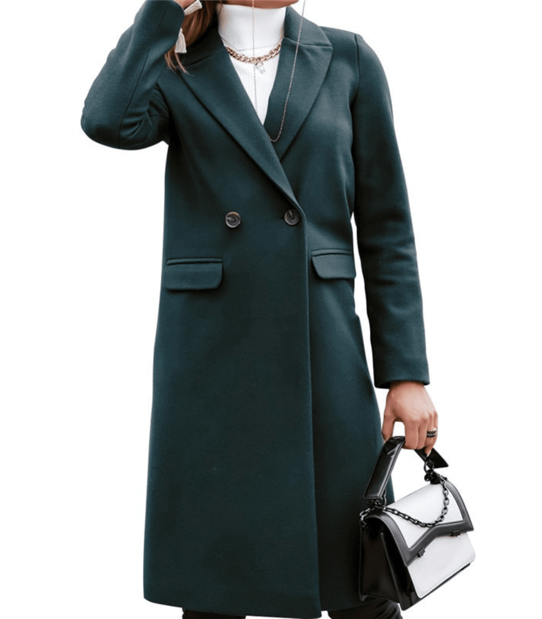 Women's Timeless Double-Breasted Outerwear Coat