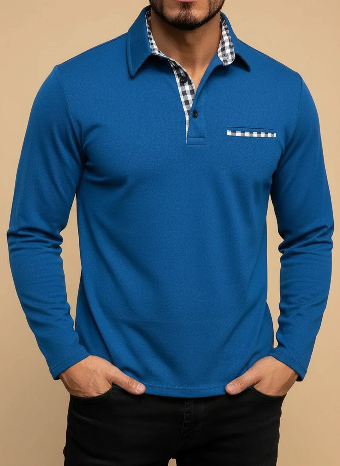 John | Men's Long-Sleeve Polo Shirt