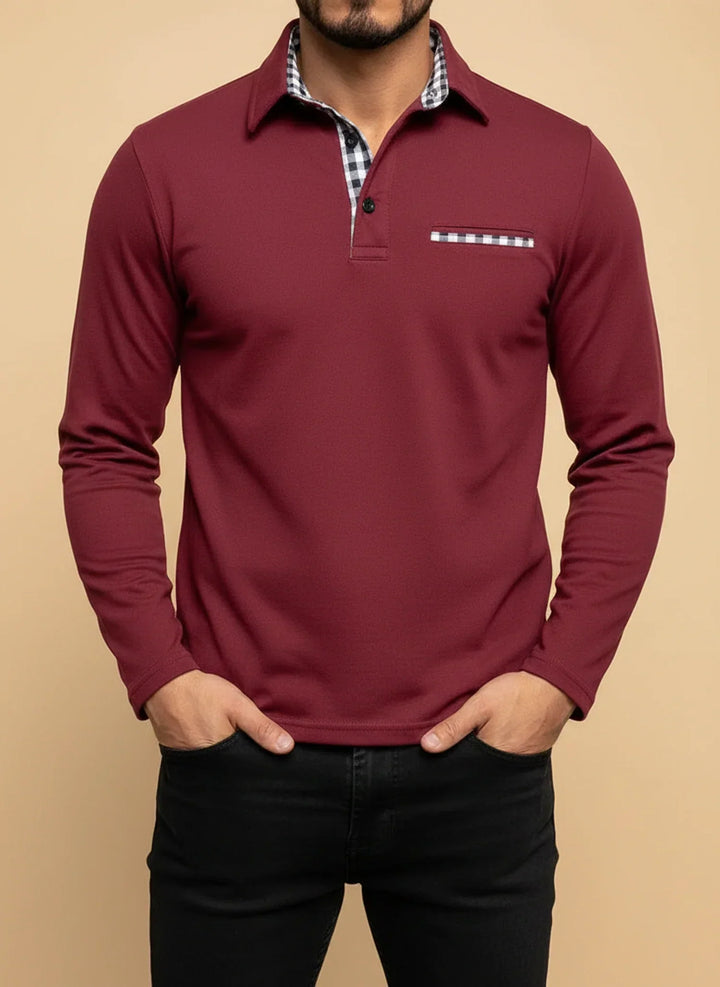 John | Men's Long-Sleeve Polo Shirt