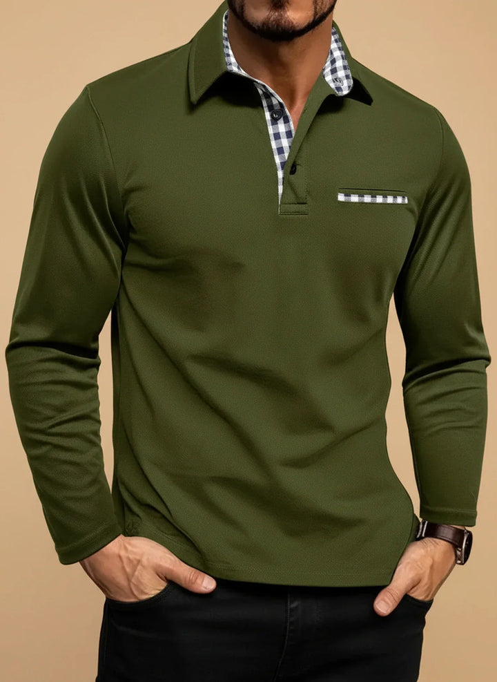 John | Men's Long-Sleeve Polo Shirt