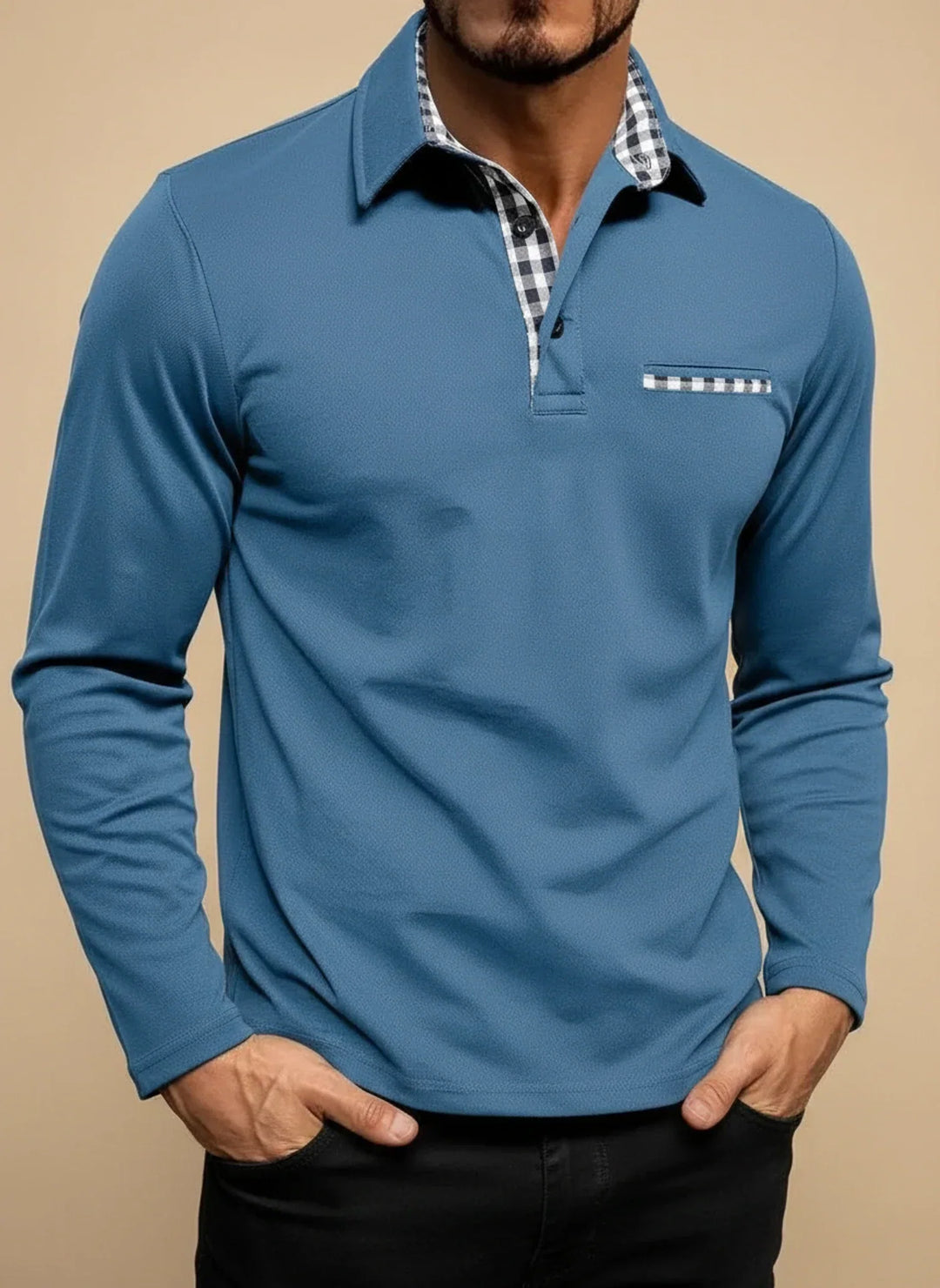 John | Men's Long-Sleeve Polo Shirt