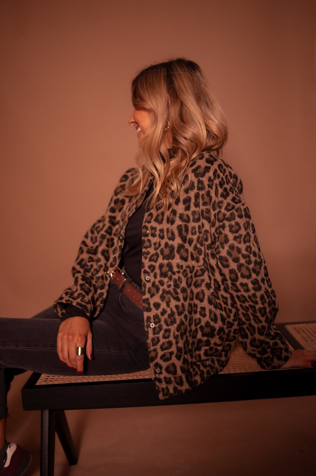 Trendige Jacke für Damen mit Leopardenmuster