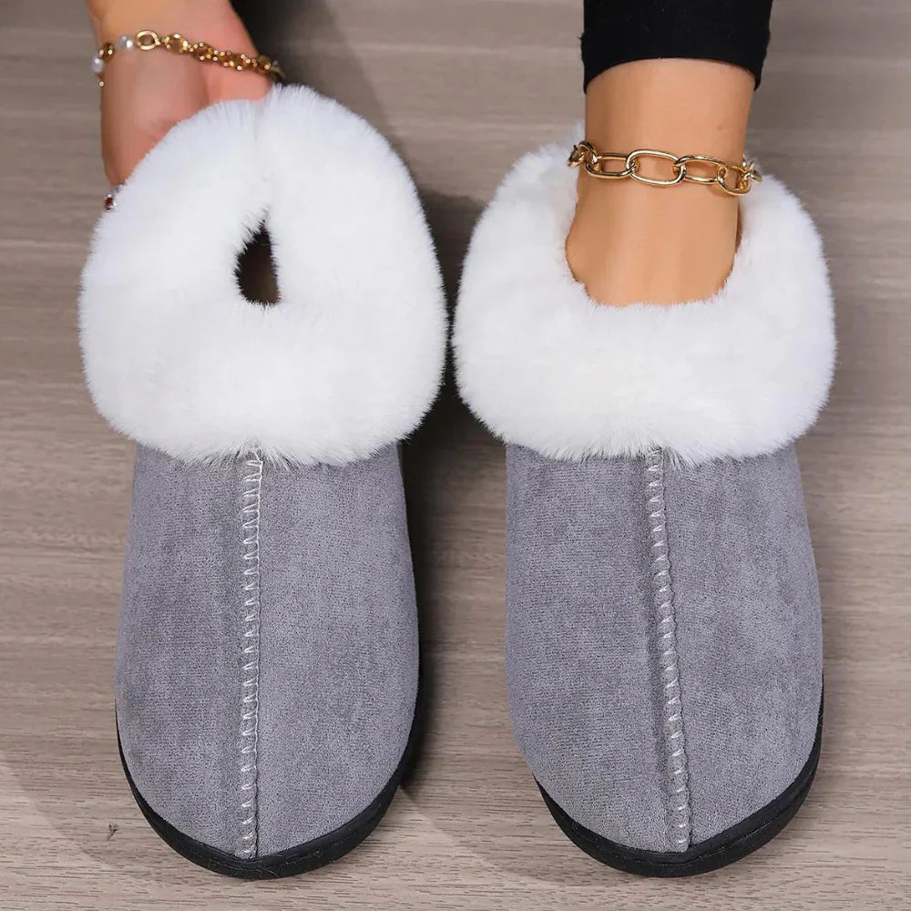 Sophia | Women's Cozy Fluffy Slippers-Metro Lane Plaza