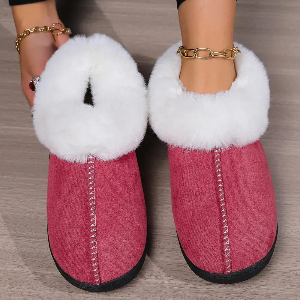 Sophia | Women's Cozy Fluffy Slippers-Metro Lane Plaza