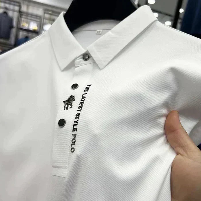 Men's Stretch Polo T-Shirt – Wrinkle-Free Comfort Wear-Metro Lane Plaza