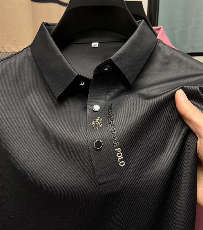 Men's Stretch Polo T-Shirt – Wrinkle-Free Comfort Wear-Metro Lane Plaza