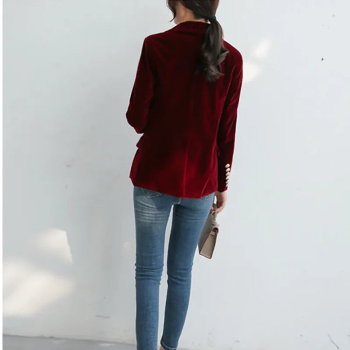 Julian | Women's Elegant Cozy Velvet Blazer-Metro Lane Plaza