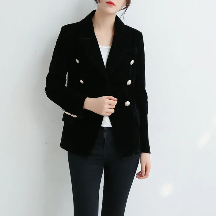 Julian | Women's Elegant Cozy Velvet Blazer-Metro Lane Plaza