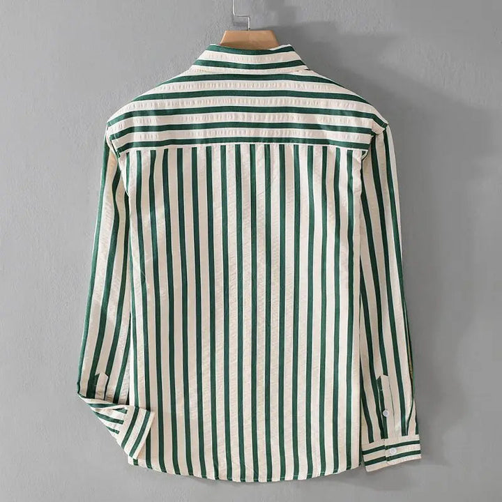 Men's Long Sleeve Striped Shirt | Stylish Casual Wear for Men-Metro Lane Plaza