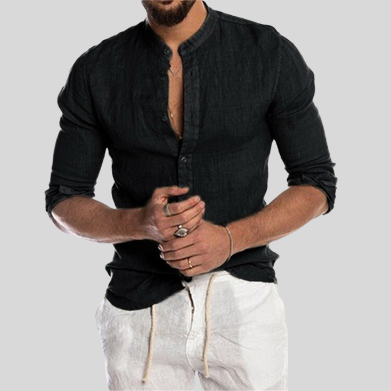 Men's Long Sleeve Casual Shirt-Metro Lane Plaza